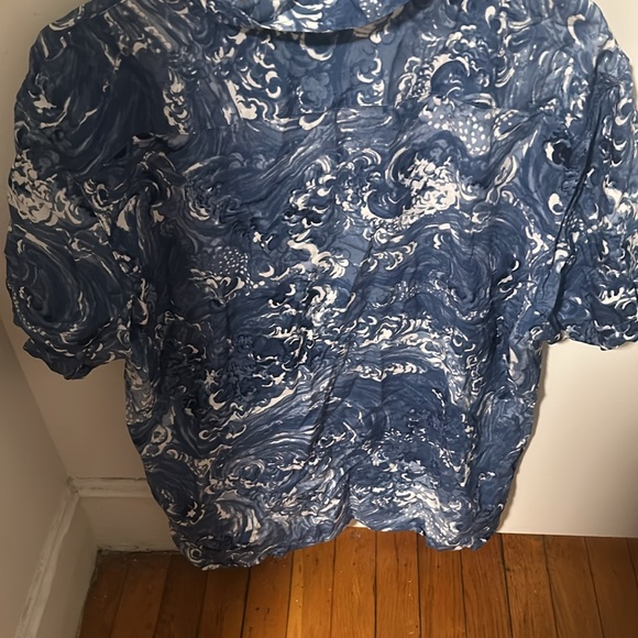 Ocean wave button up short sleeve shirt by Levis - Picture 3 of 3